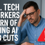 As major American tech companies continue integrating advanced AI systems into their workflows, thousands of employees across the U.S. are expressing fears of a new wave of job displacement.