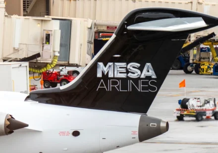 A Mesa Airlines flight made an emergency return to Houston after its windshield shattered shortly after takeoff, according to the airline and air traffic control recordings.