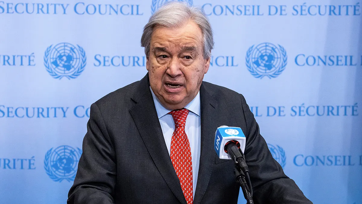 UN Secretary-General António Guterres calls for unity, dialogue and peace as world leaders gather for the 81st UN General Assembly in New York on September 21, 2026.